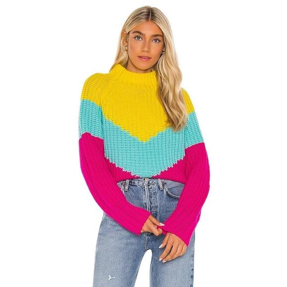Essentiel Sweaters - Essentiel Antwerp Rainbow Wavinci Sweater Sz M